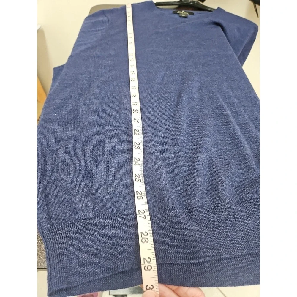 Daniel Bishop Mens XXL 100% Extra Fine Merino Wool V-Neck Sweater